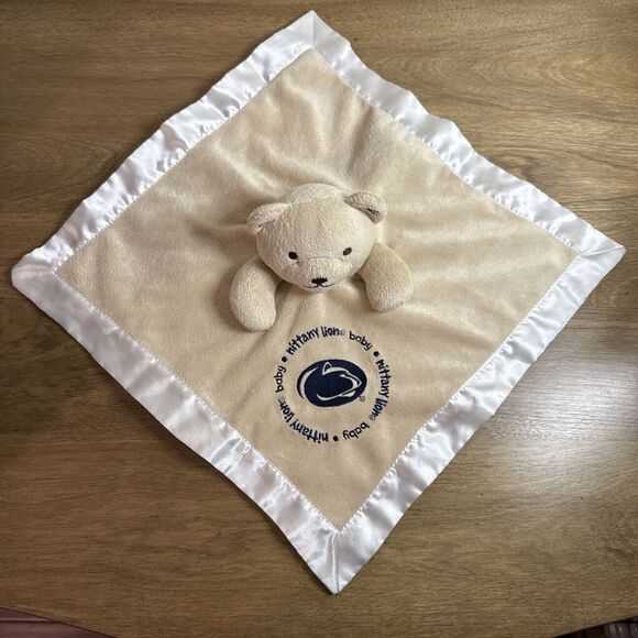 Penn State Nittany Lions Lovey Plush Baby Security Teddy Bear Blanket Blankie - Picture 2 of 16